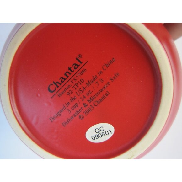 Celestial Seasonings Chantal 2003 Small Red Tea Pot - Picture 2 of 8